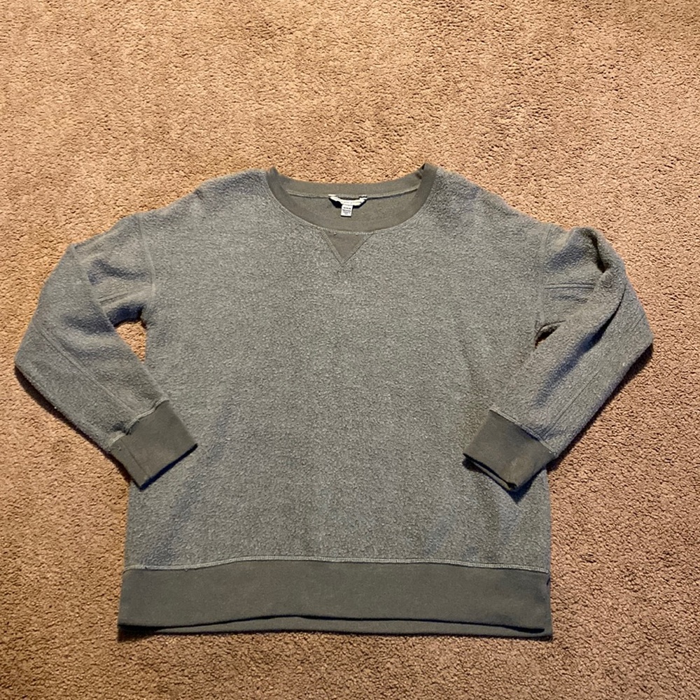 Army green crew neck sweater from American Eagle